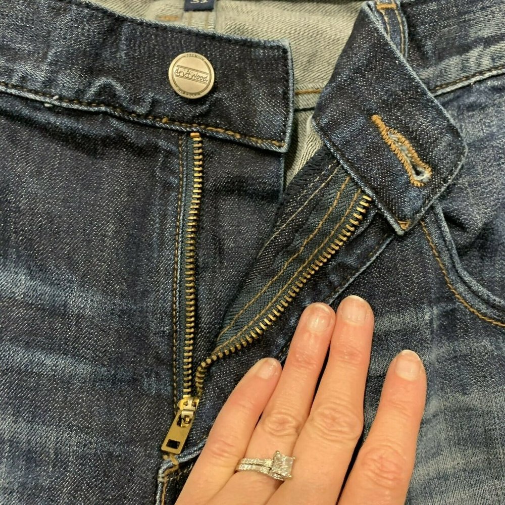 Driftwood Brad Men’s Sz 31 Straight Leg Stretch Jean Denim Jeans Distressed M203 - Picture 6 of 11